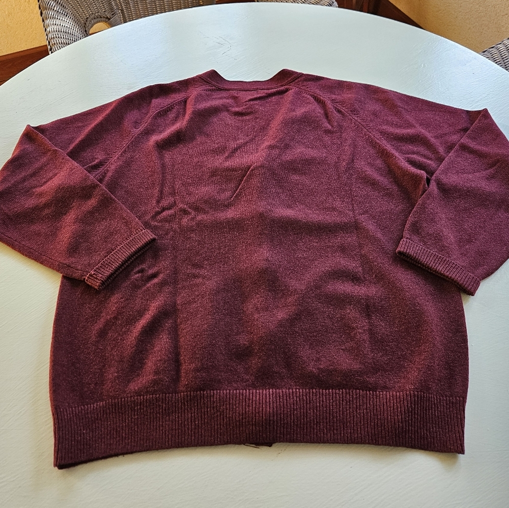 EUC L.L. Bean 100% wool cardigan Sz men's L - Picture 4 of 9